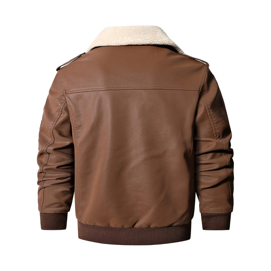 Herren Langarm Bomber Jacke | Reißverschlusstaschen