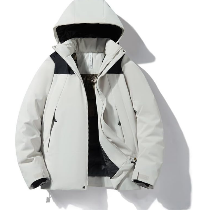 Unisex-Skijacke mit Kapuze und Taschen | Winter