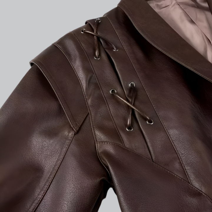 Damen Stilvolle jacke mit Krawatte | Elegante