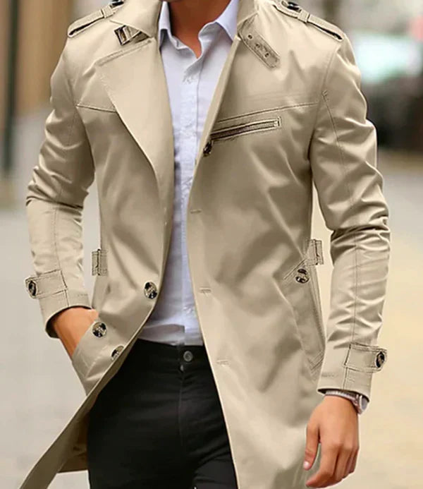 Herren Stilvolle Trenchcoat | Lange