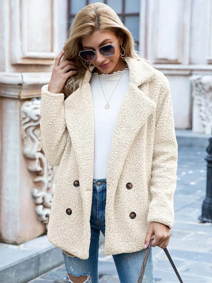 Flauschige Teddy Jacke für Damen | Schlanke Passform