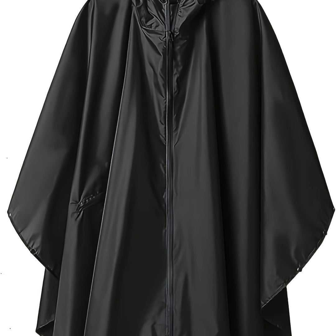 Damen-Regen Poncho mit Kapuze | Reißverschluss