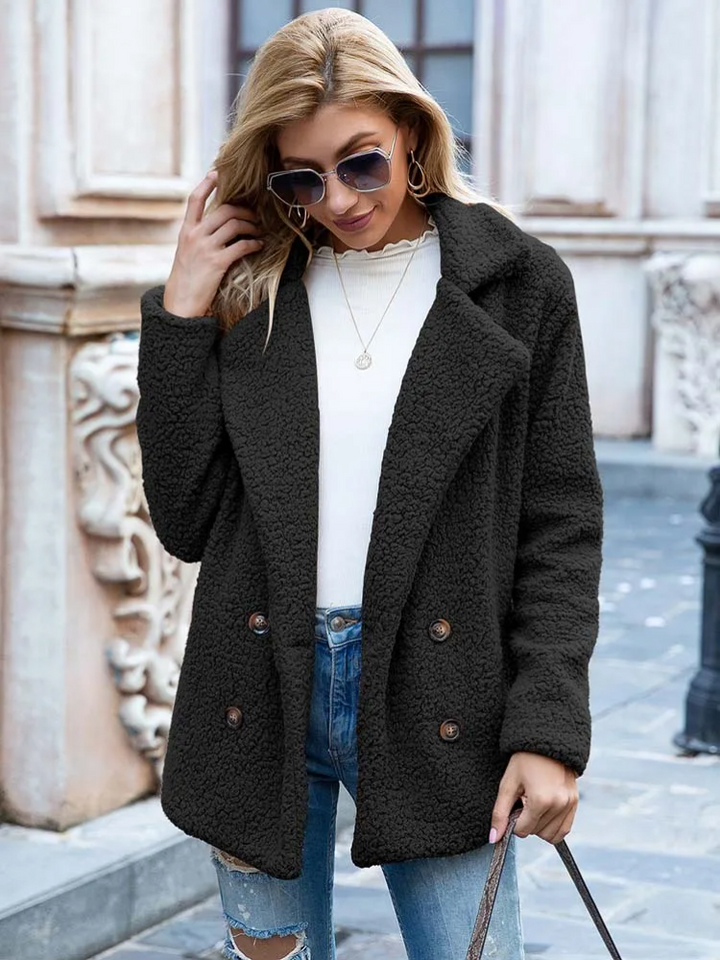 Flauschige Teddy Jacke für Damen | Schlanke Passform