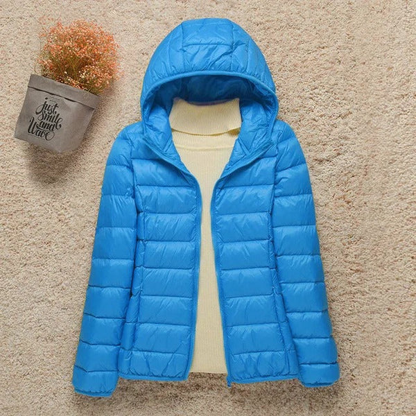 Damen Kapuze Reißverschluss Steppjacke | Puffer
