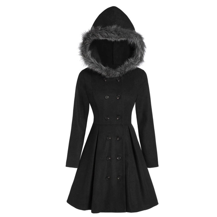 Winter Jacke Lang mit Kapuze und doppelter Knopfleiste  für Damen | Vielseitig