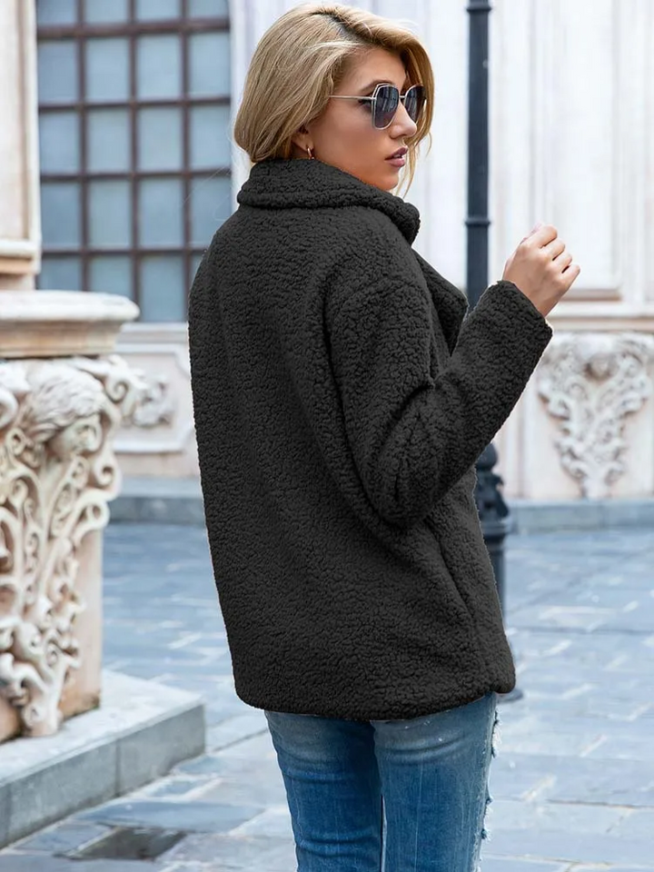 Flauschige Teddy Jacke für Damen | Schlanke Passform