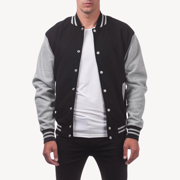 Herren Klassische Bomber Knopfleiste Jacke | Lässig