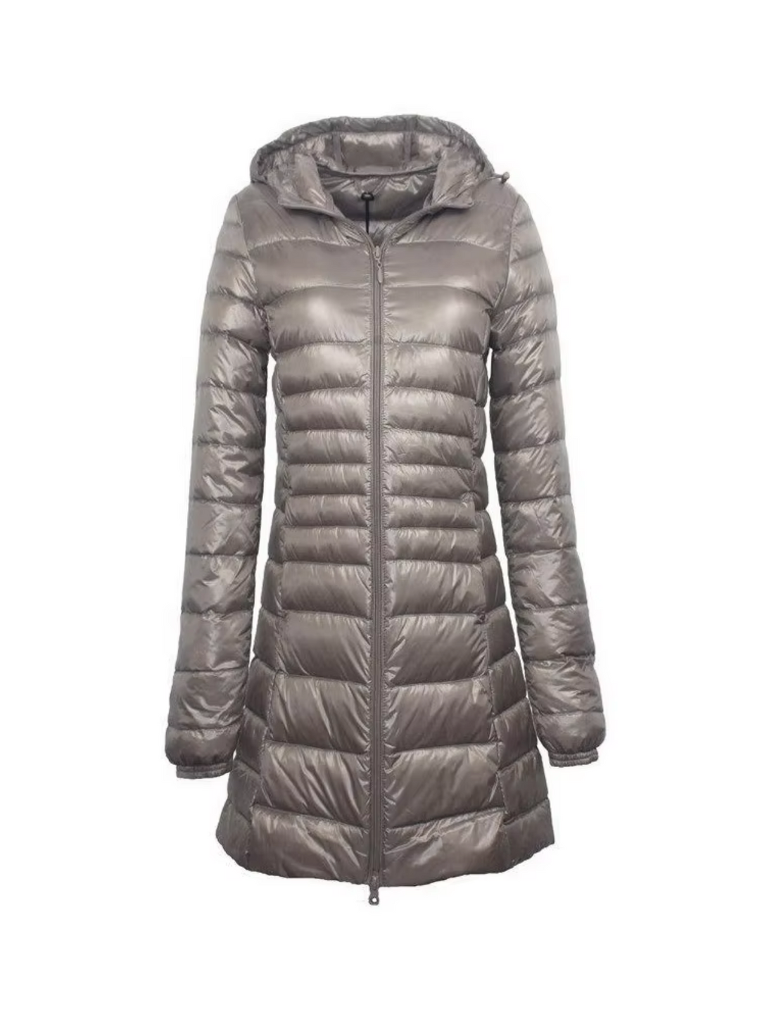 Lange gefütterte Winterjacke mit Kapuze für Damen | Vielseitig