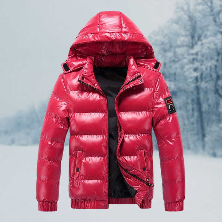 Herren Glänzende Puffer Jacke | Winter
