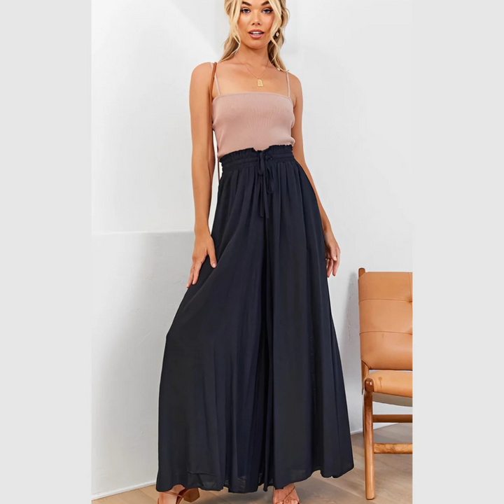 Damen Weit Geschnittene Palazzo-Hose | Hohe Taille