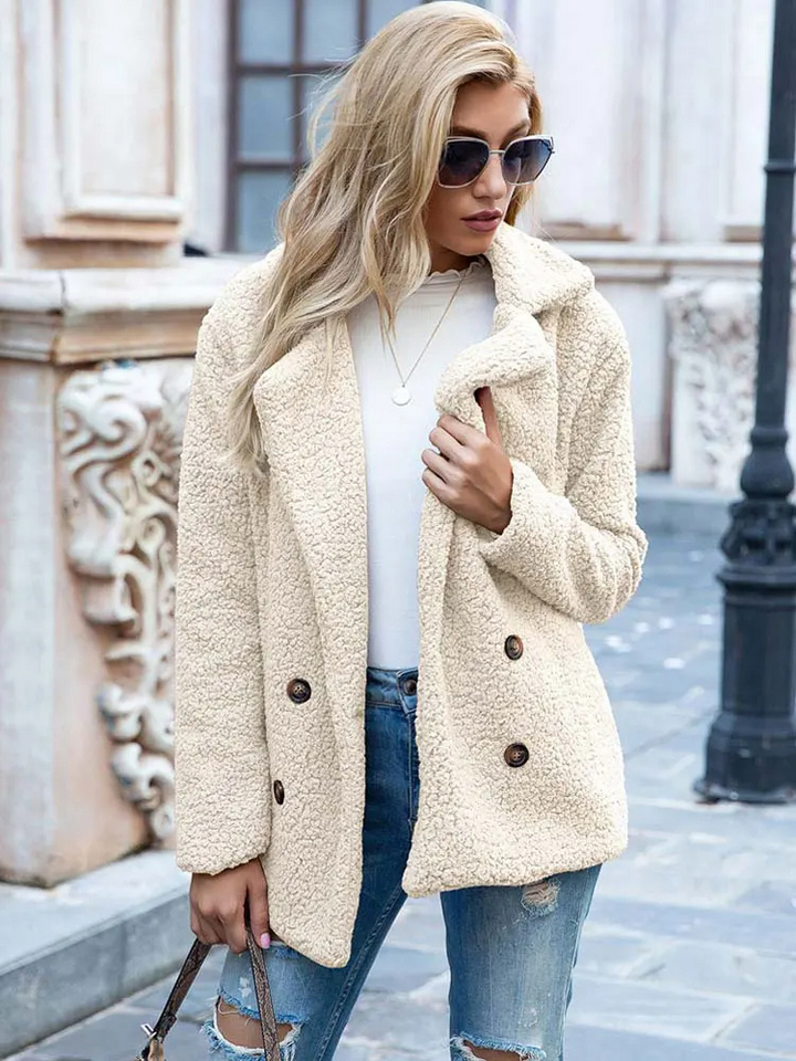 Flauschige Teddy Jacke für Damen | Schlanke Passform