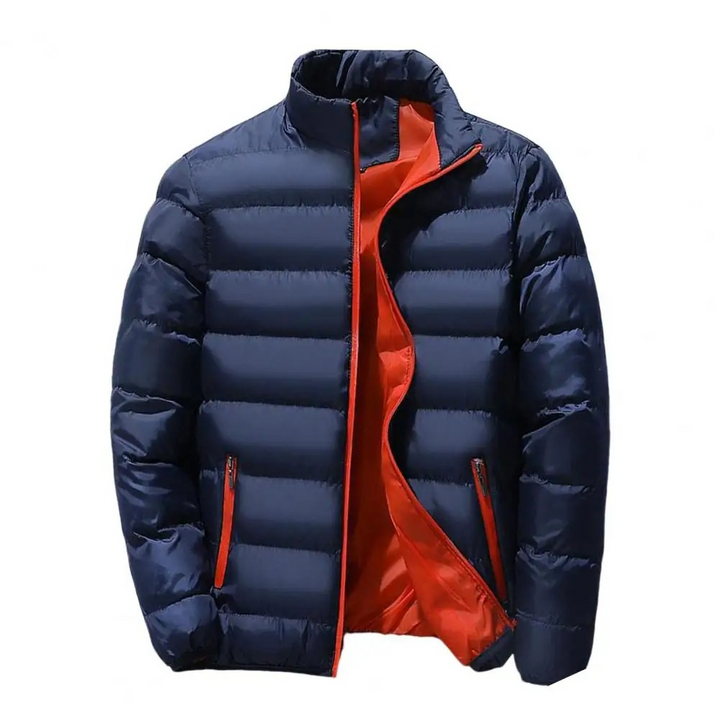 Herren Lässig Puffer Daunenjacke | Reißverschluss