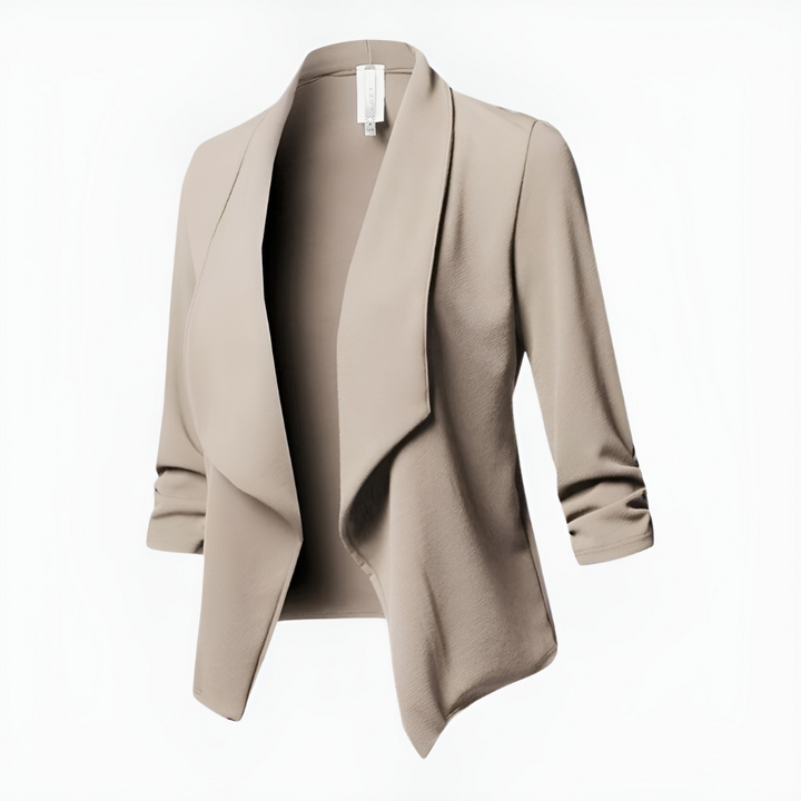 Damen 3/4-Ärmel Blazer mit offene Vorderseite | Lässig