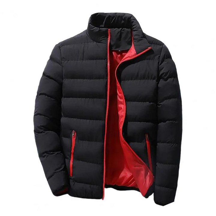 Herren Lässig Puffer Daunenjacke | Reißverschluss