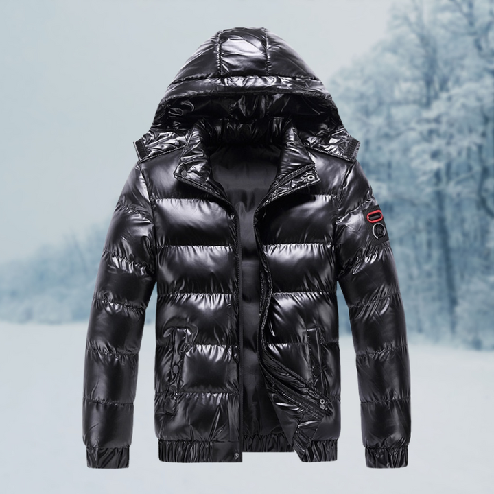 Herren Glänzende Puffer Jacke | Winter