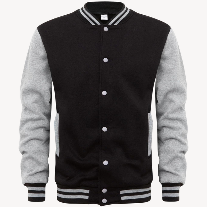 Herren Klassische Bomber Knopfleiste Jacke | Lässig