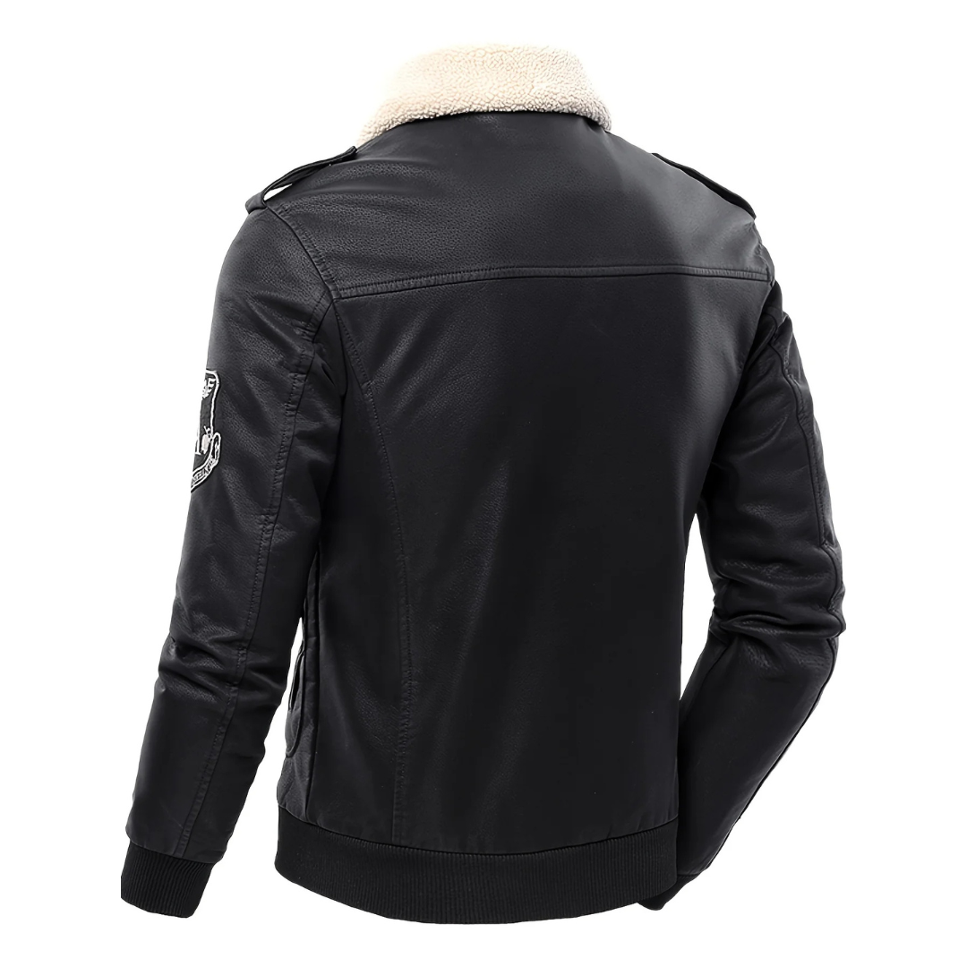 Herren Langarm Bomber Jacke | Reißverschlusstaschen