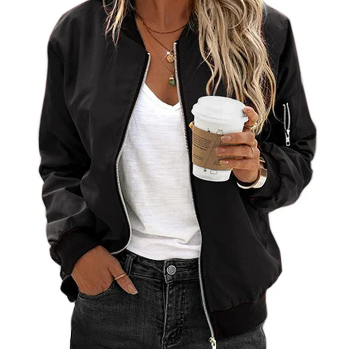 Damen Glänzende Bomber Jacke | Leichtgewicht