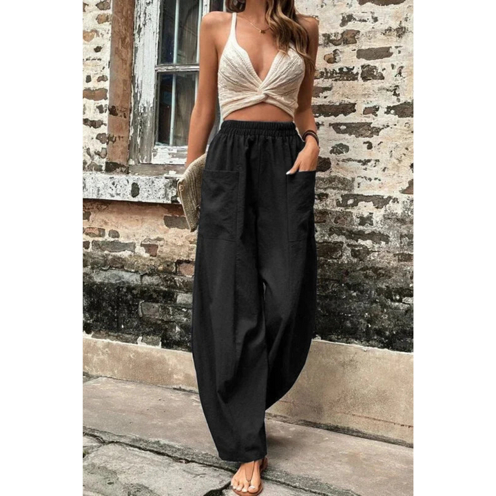 Damen Weite Hosen mit Weitem Bein | Lässig