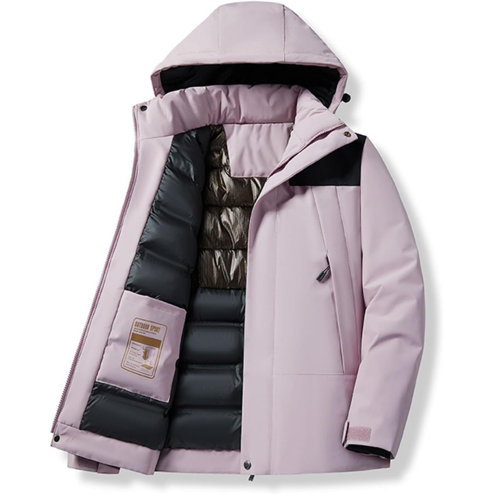 Unisex-Skijacke mit Kapuze und Taschen | Winter
