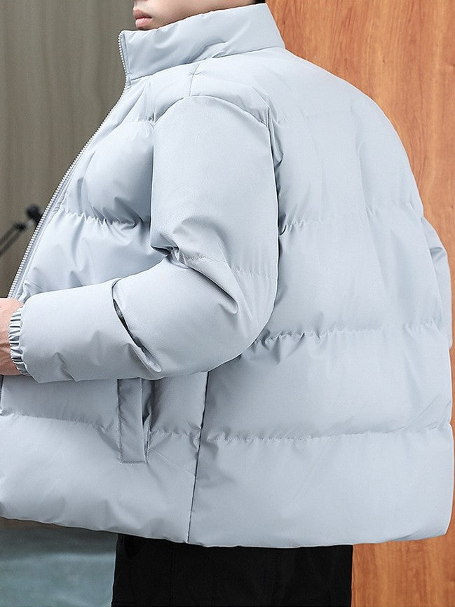Herren Dick gefütterte Winterjacke | Reißverschluss