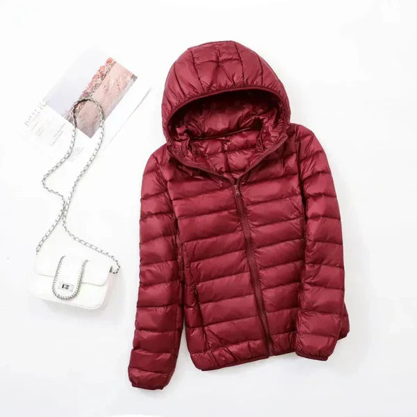 Damen Kapuze Reißverschluss Steppjacke | Puffer