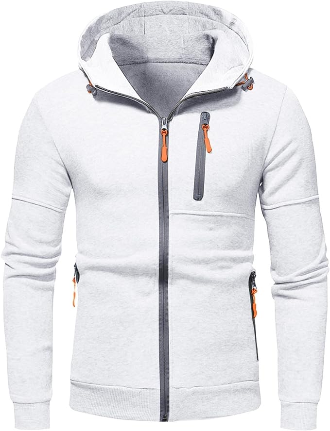 Herren Lässige Winterjacke mit Reißverschluss | Kapuze