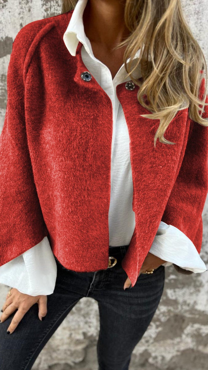 Modisch Woll Jacke für Damen | Lang