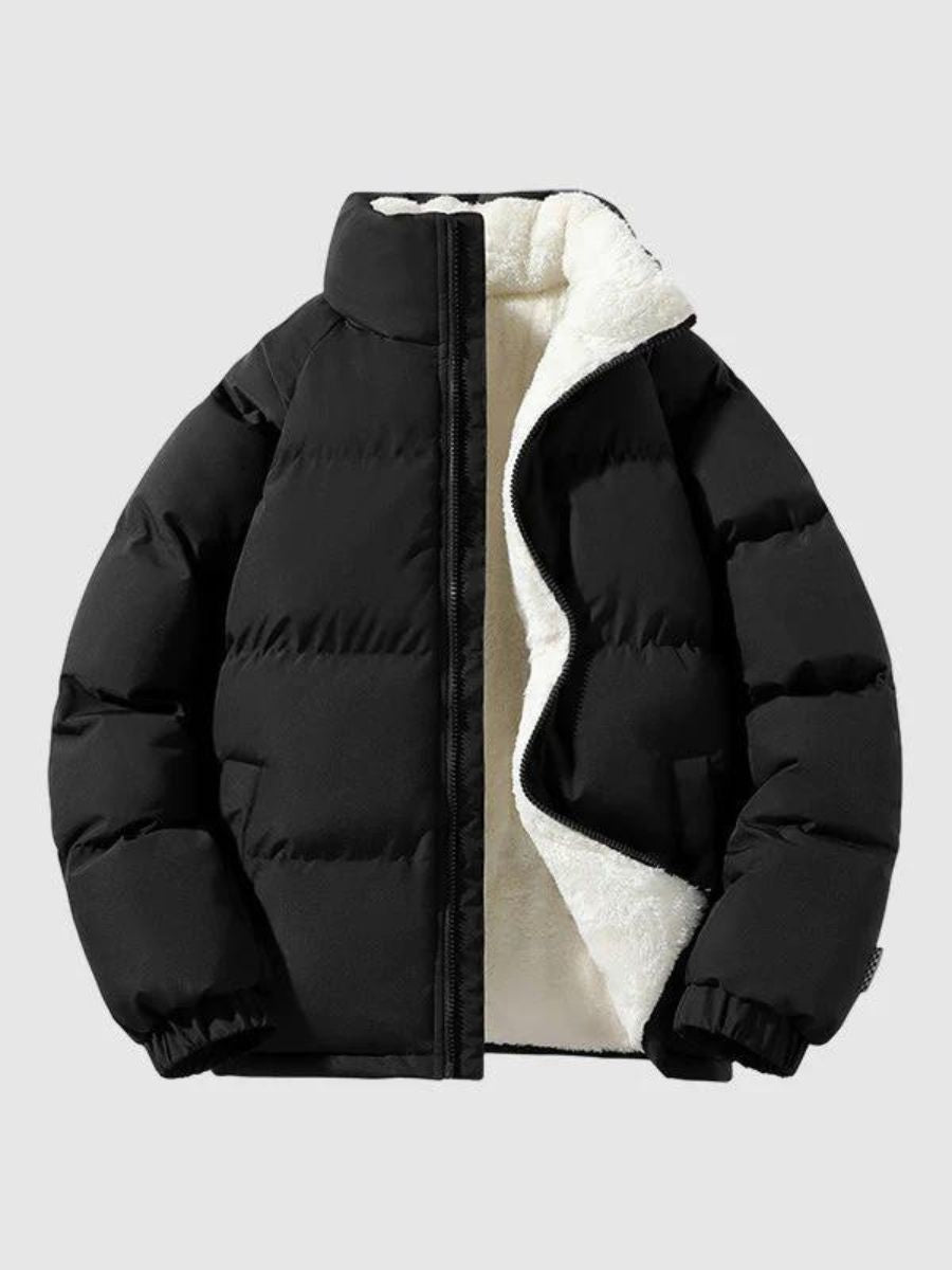 Herren Puffer Langarm Jacke | Reißverschluss