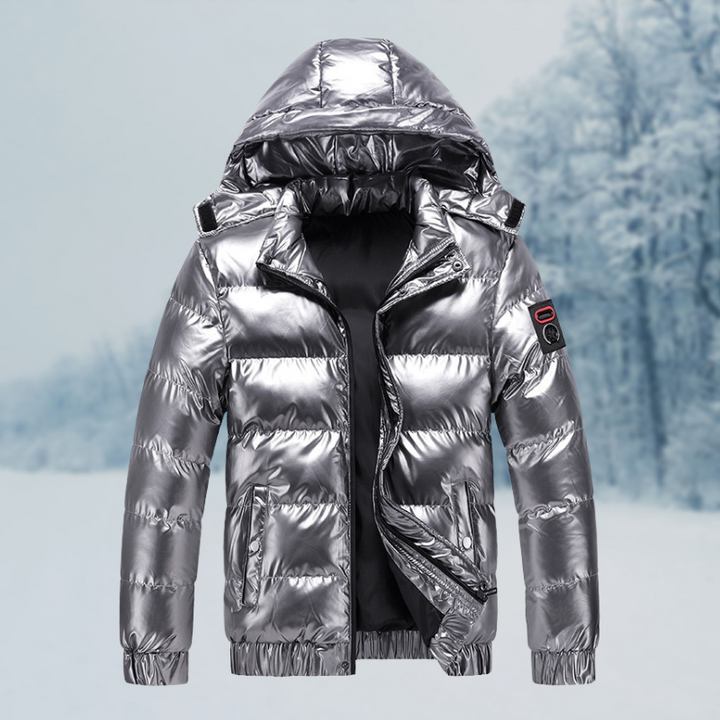 Herren Glänzende Puffer Jacke | Winter
