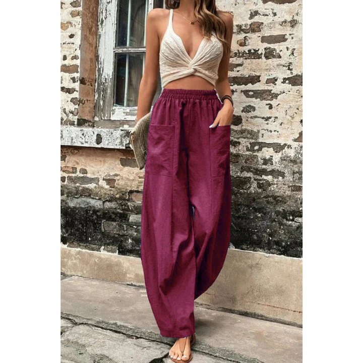 Damen Weite Hosen mit Weitem Bein | Lässig