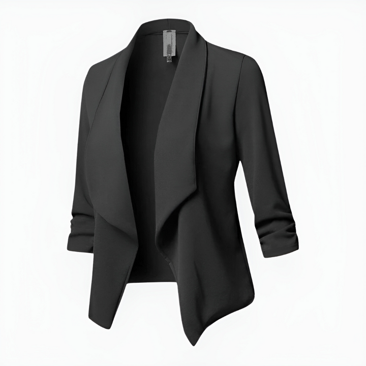 Damen 3/4-Ärmel Blazer mit offene Vorderseite | Lässig