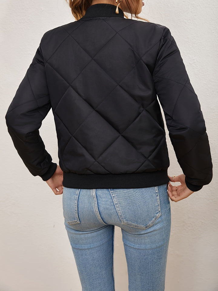 Bomberjacke mit Argyle-Muster für Damen | Lässig