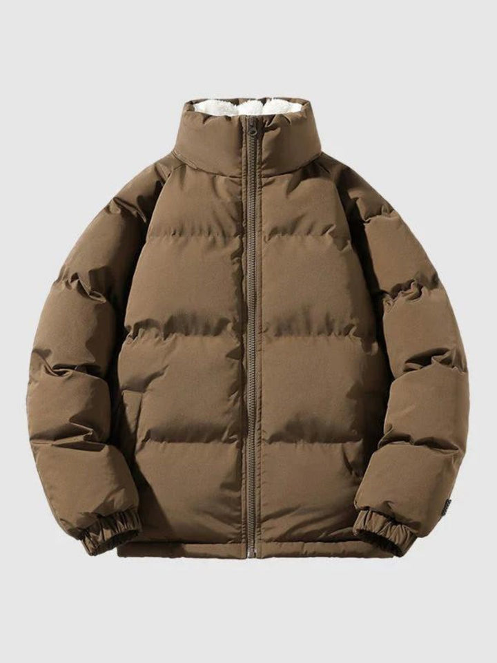Herren Puffer Langarm Jacke | Reißverschluss