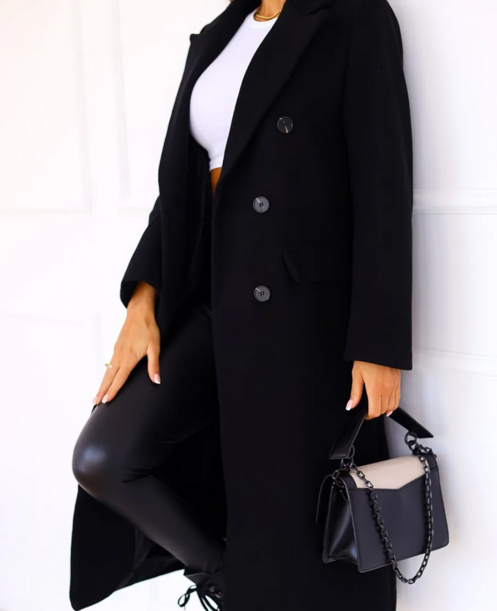 Damen Eleganter Langer Mantel | Taschen