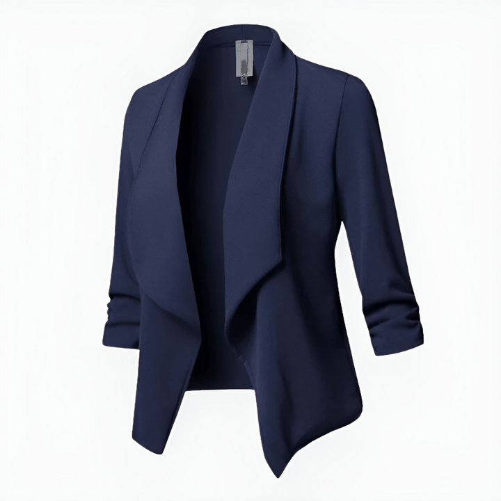 Damen 3/4-Ärmel Blazer mit offene Vorderseite | Lässig
