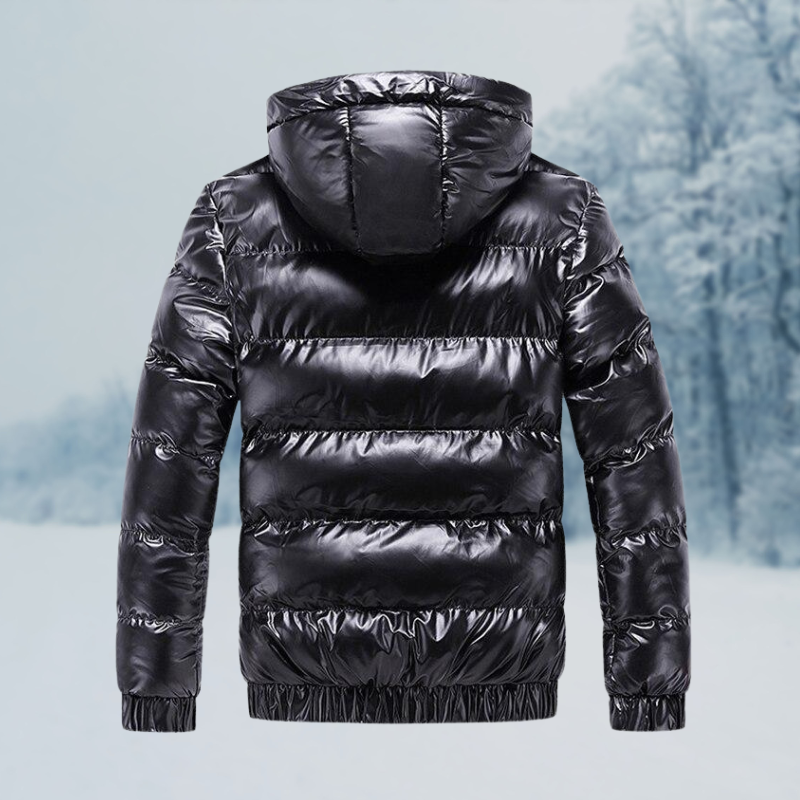 Herren Glänzende Puffer Jacke | Winter