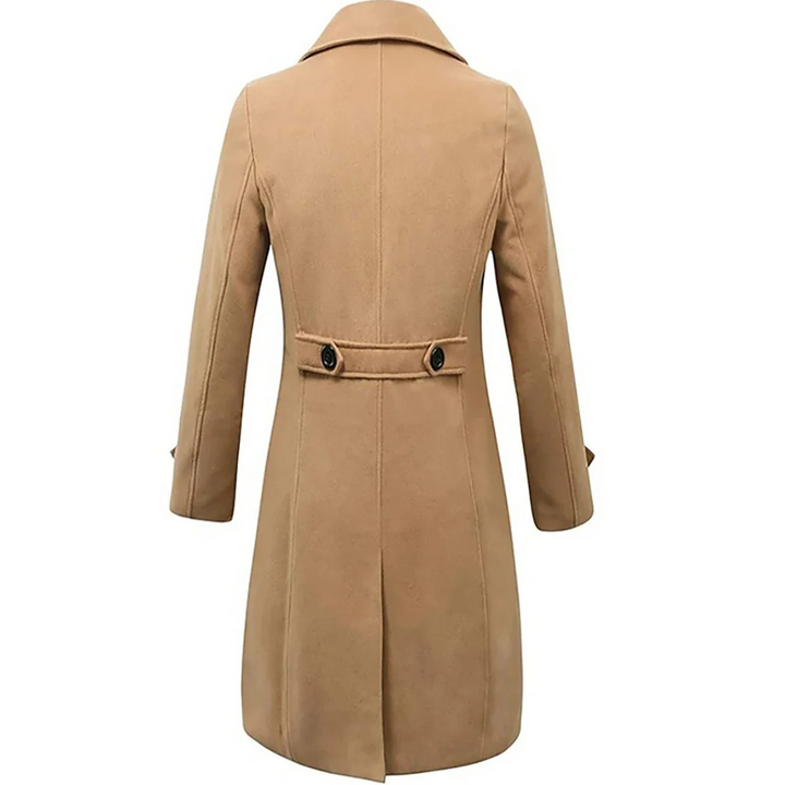 Herren Langer doppelreihiger Trench Mantel | Warme