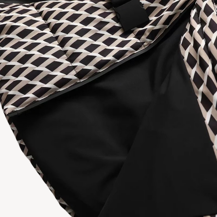 Damen Reißverschlusstaschen Pufferjacke | Gürtel