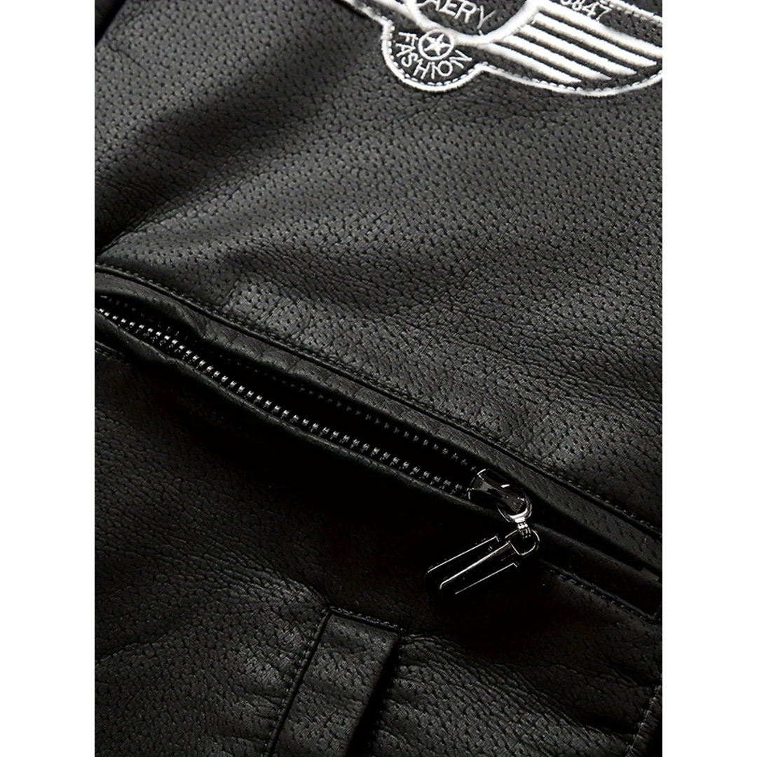 Herren Langarm Bomber Jacke | Reißverschlusstaschen