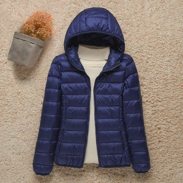 Damen Kapuze Reißverschluss Steppjacke | Puffer