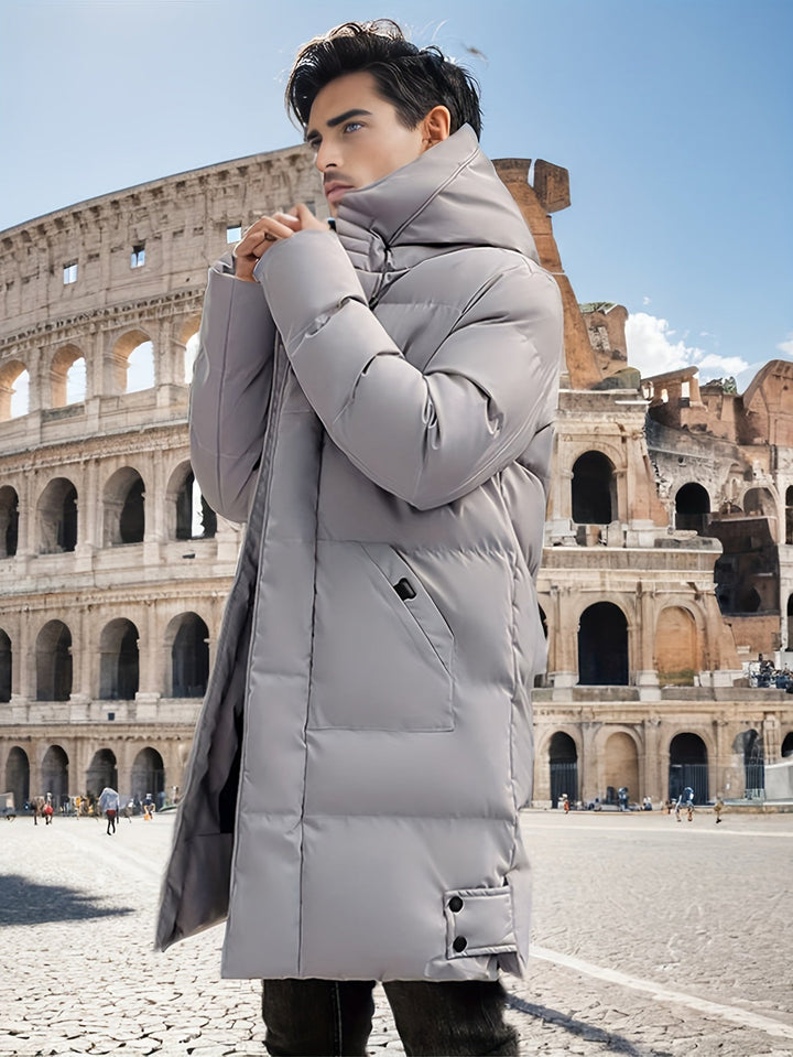 Herren Lange Kapuzen Puffer Jacke | Winter