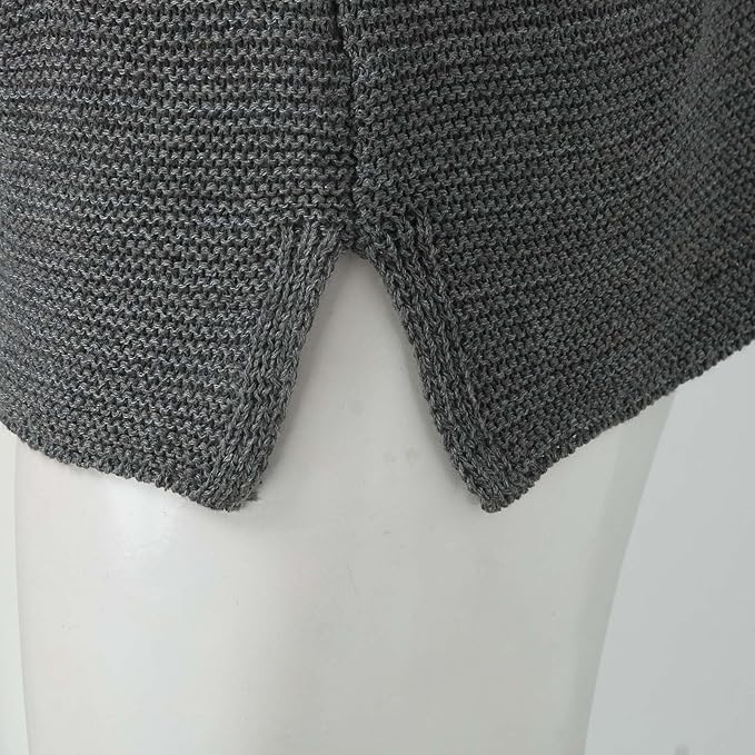 Damen Knopf Daunen Strick Strickjacke | Kapuze