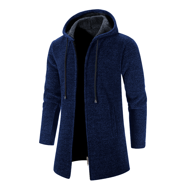 Herren Winter Kapuzen Strick Jacke | Reißverschluss