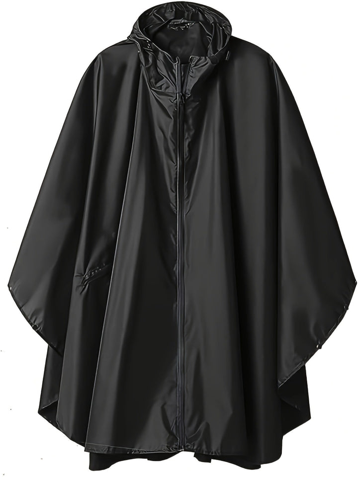 Damen-Regen Poncho mit Kapuze | Reißverschluss