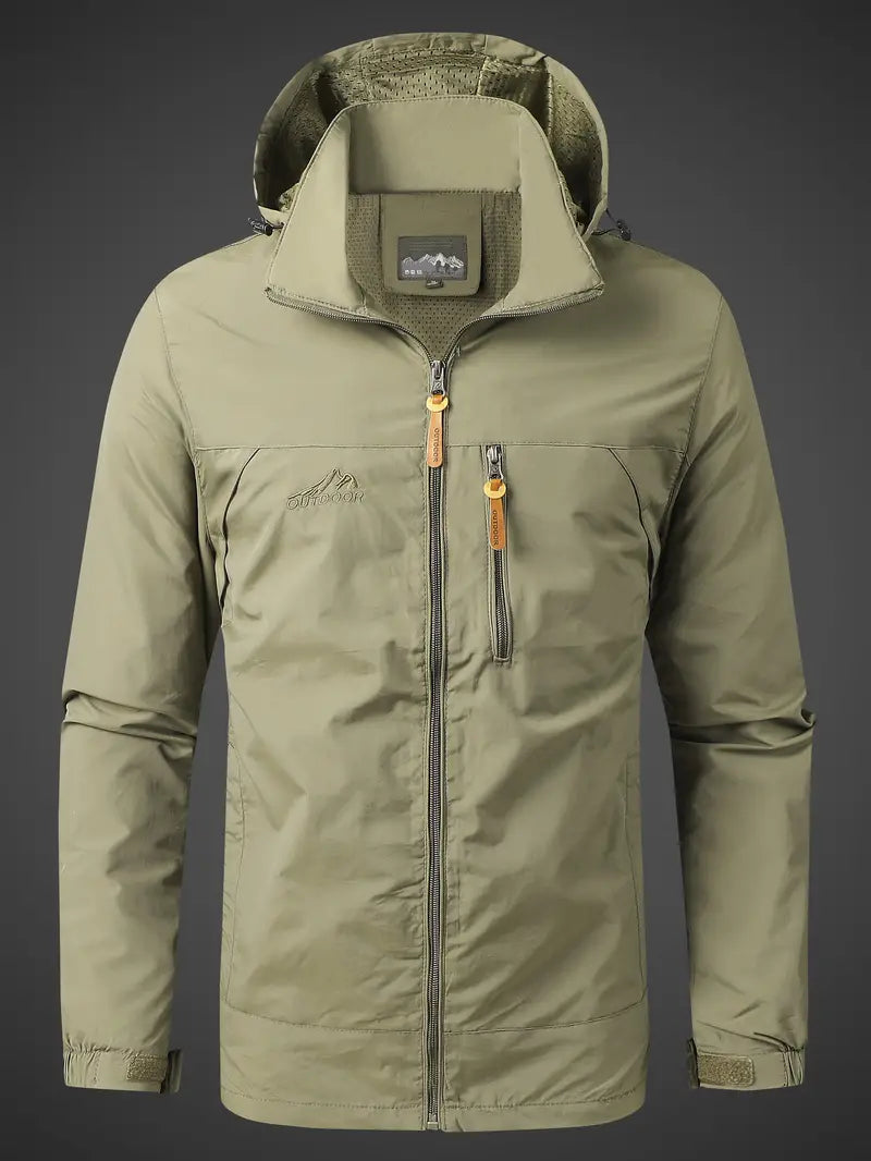 Herren Draußen Jacke mit Kapuze | Wasserdicht