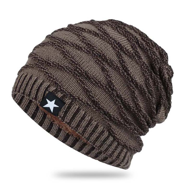 Herren slouchy warme mütze mit gerippter textur