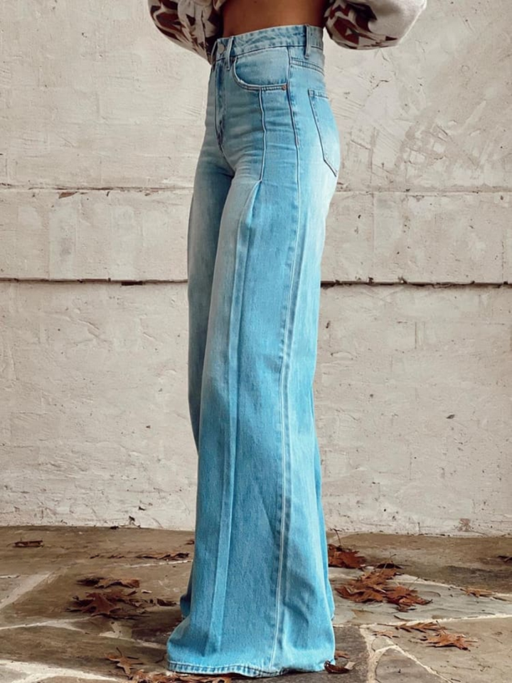 Damen Weite Bequeme Hose | Hohe Taille