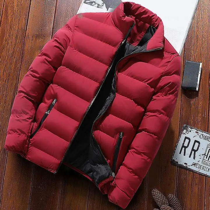 Herren Lässig Puffer Daunenjacke | Reißverschluss