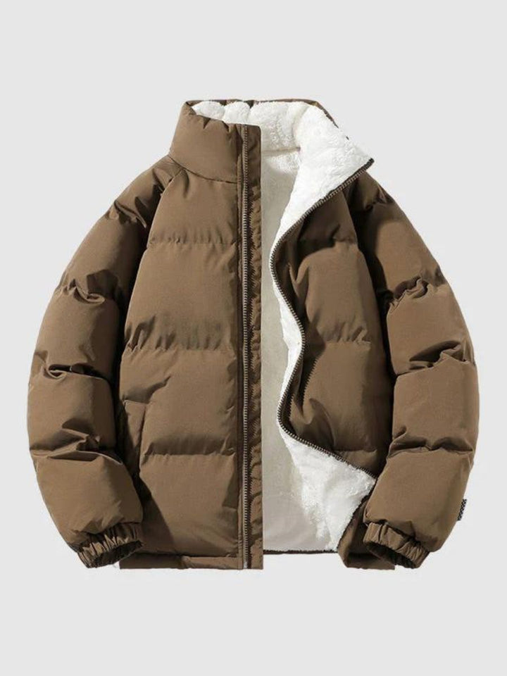 Herren Puffer Langarm Jacke | Reißverschluss